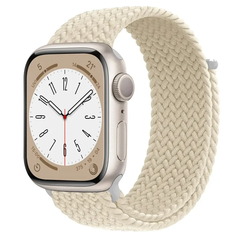 Nylon Horlogebandje met Klittenband Sluiting Ademend Verstelbaar Sportbandje voor Smartwatch Polsband | Sansoti