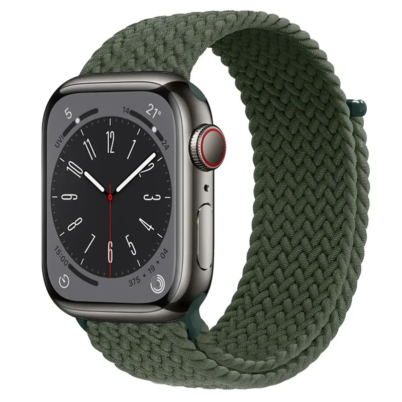 Nylon Horlogebandje met Klittenband Sluiting Ademend Verstelbaar Sportbandje voor Smartwatch Polsband | Sansoti