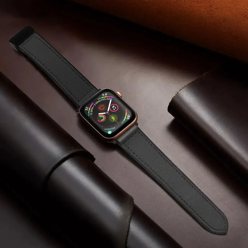 Magnetische Leren Smartwatch Band Echt Leder Verstelbare Polsband Waterbestendig Sportief Elegant Stijlvol | Sansoti