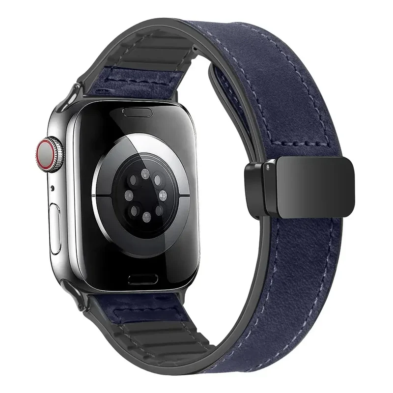 Magnetische Leren Smartwatch Band Echt Leder Verstelbare Polsband Waterbestendig Sportief Elegant Stijlvol | Sansoti