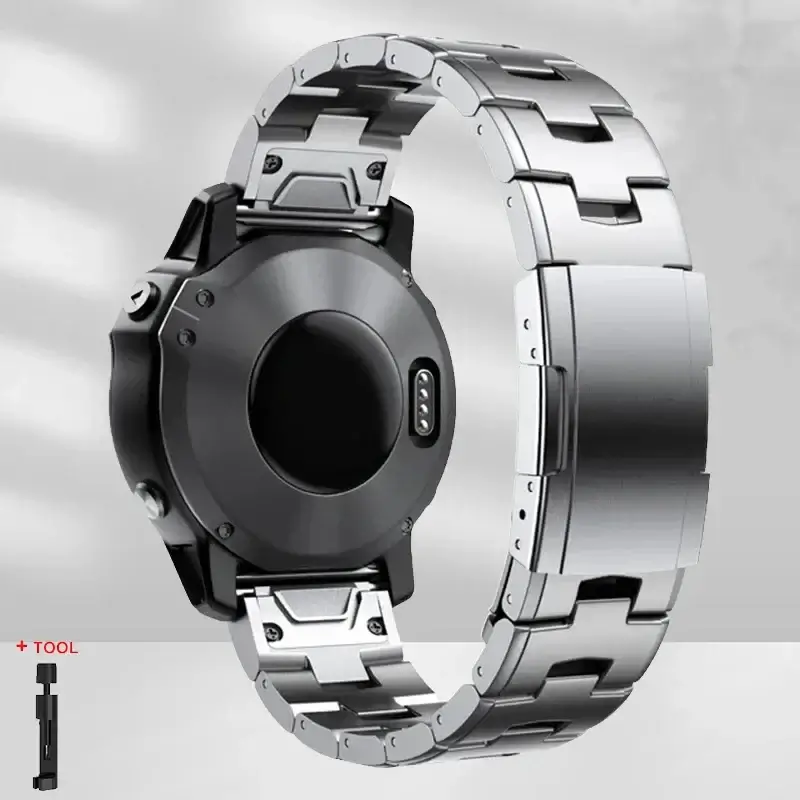 Stalen Horlogeband met Snelsluiting voor Smartwatch 22mm 26mm Verstelbaar Metalen Polsband Universeel | Sansoti