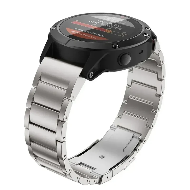 Stalen Horlogeband met Snelsluiting voor Smartwatch 22mm 26mm Verstelbaar Metalen Polsband Universeel | Sansoti