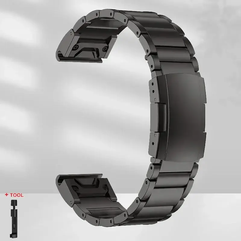 Stalen Horlogeband met Snelsluiting voor Smartwatch 22mm 26mm Verstelbaar Metalen Polsband Universeel | Sansoti