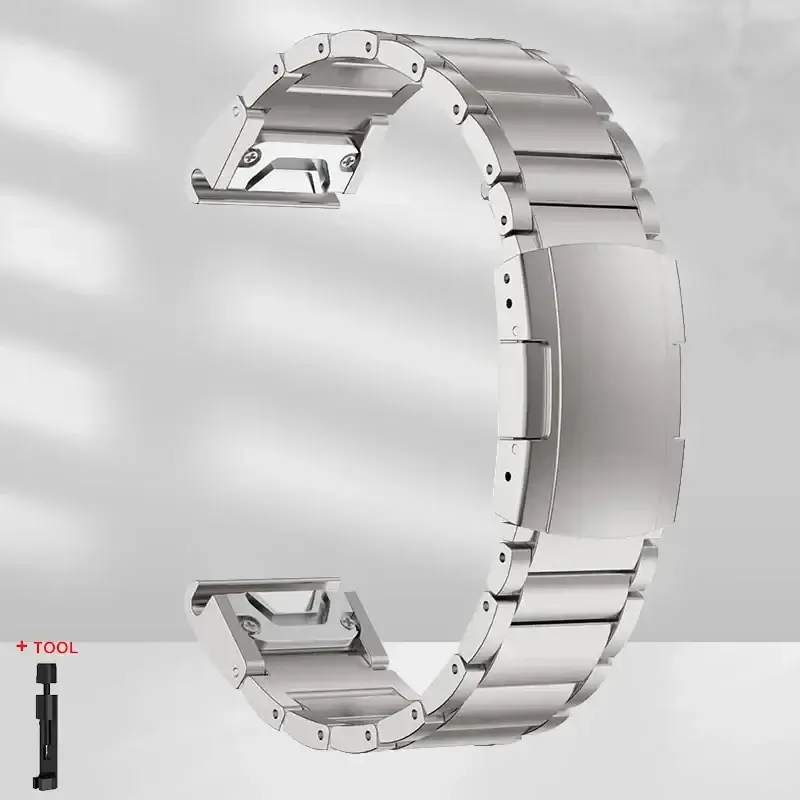 Stalen Horlogeband met Snelsluiting voor Smartwatch 22mm 26mm Verstelbaar Metalen Polsband Universeel | Sansoti