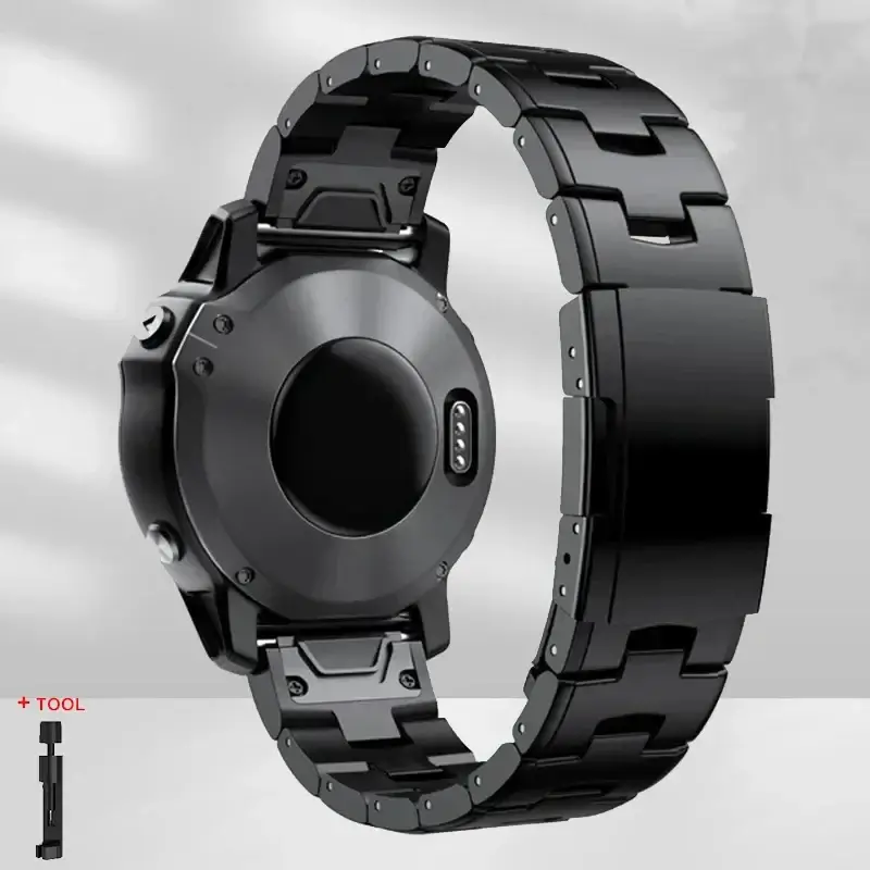 Stalen Horlogeband met Snelsluiting voor Smartwatch 22mm 26mm Verstelbaar Metalen Polsband Universeel | Sansoti