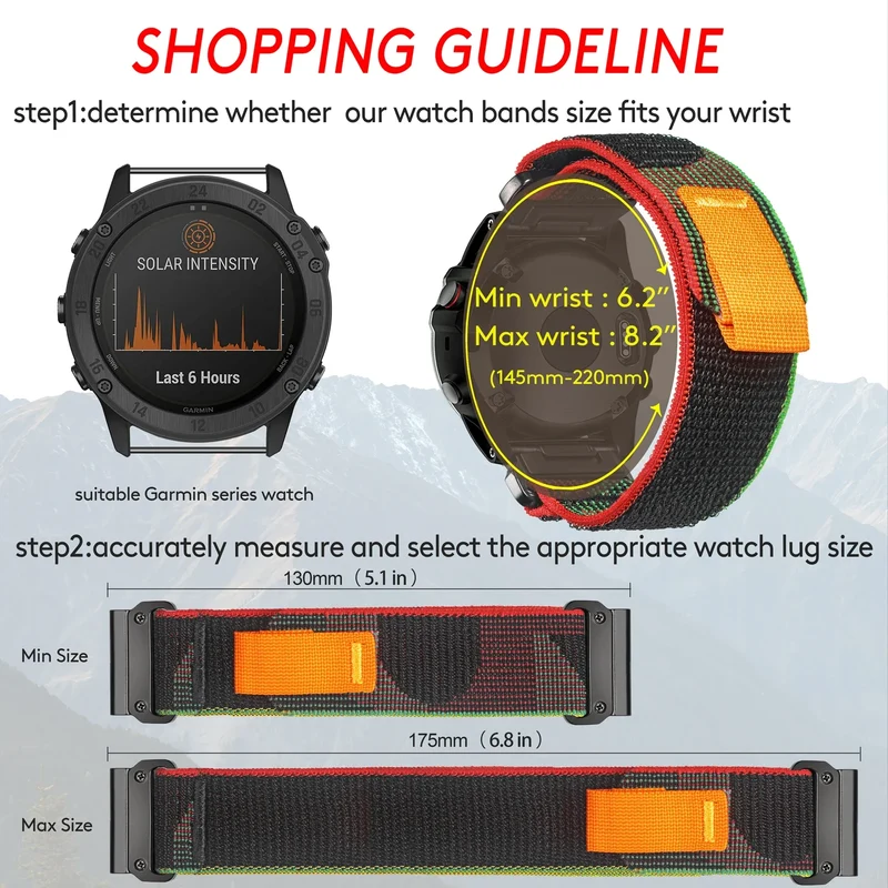 Geweven Nylon Sportband Smartwatch 20mm 22mm 26mm Verstelbaar Actief Outdoor Horloge Polsband Fitness | Sansoti