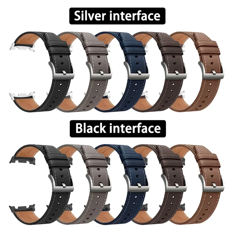 Lederen Smartwatch Bandje met Gepolijste Sluiting voor 40-46mm Horloges - Stijlvol Polsaccessoire Horloge | Sansoti