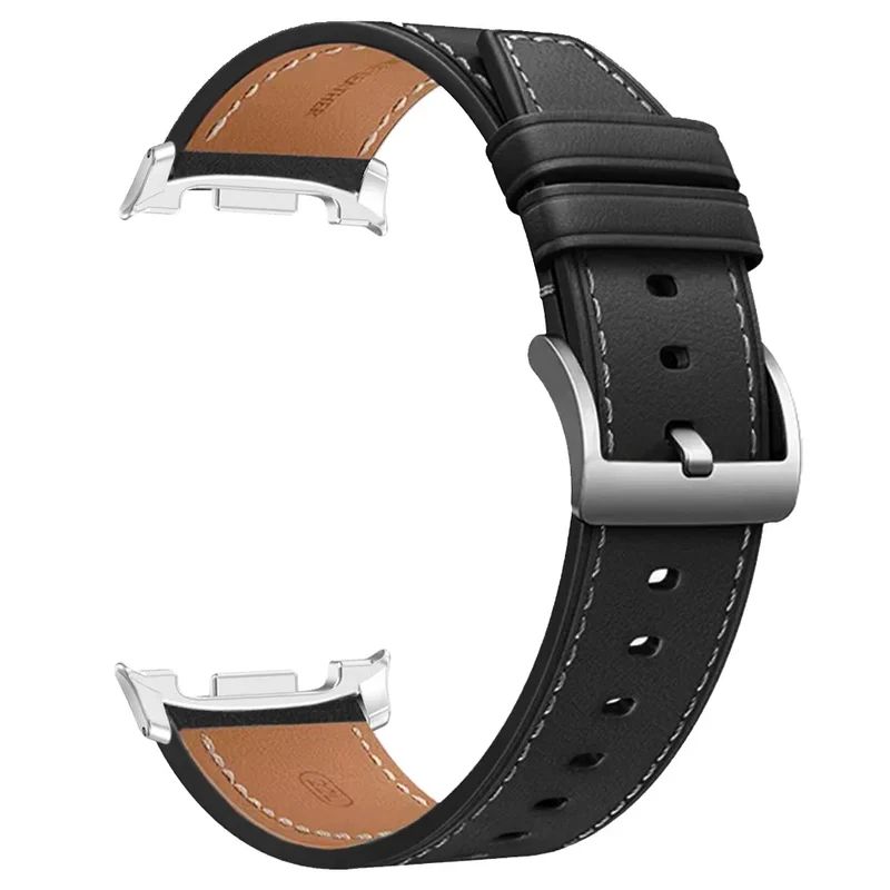 Lederen Smartwatch Bandje met Gepolijste Sluiting voor 40-46mm Horloges - Stijlvol Polsaccessoire Horloge | Sansoti