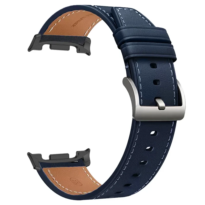 Lederen Smartwatch Bandje met Gepolijste Sluiting voor 40-46mm Horloges - Stijlvol Polsaccessoire Horloge | Sansoti
