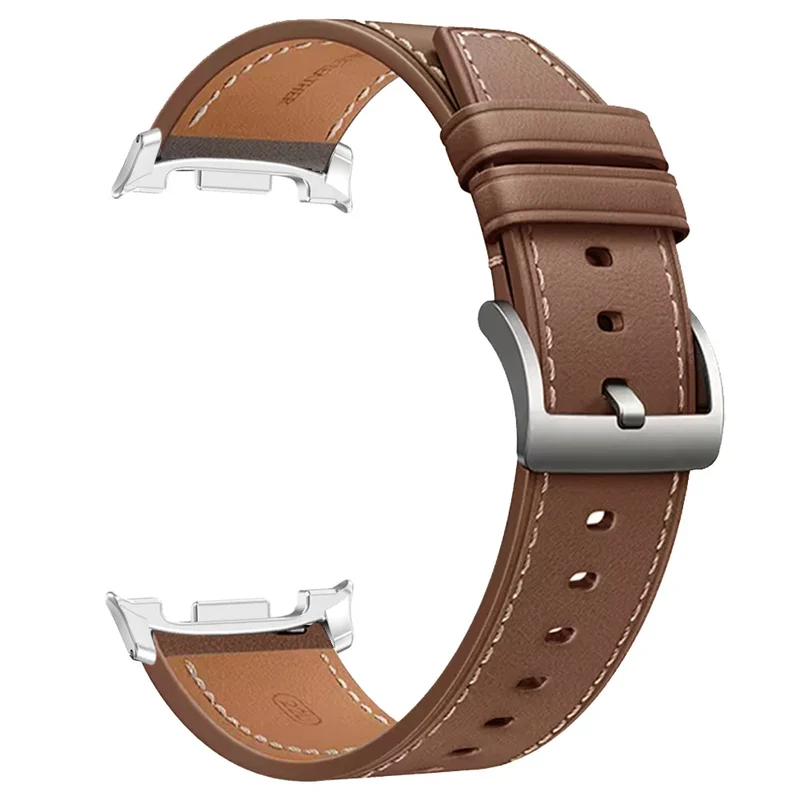 Lederen Smartwatch Bandje met Gepolijste Sluiting voor 40-46mm Horloges - Stijlvol Polsaccessoire Horloge | Sansoti