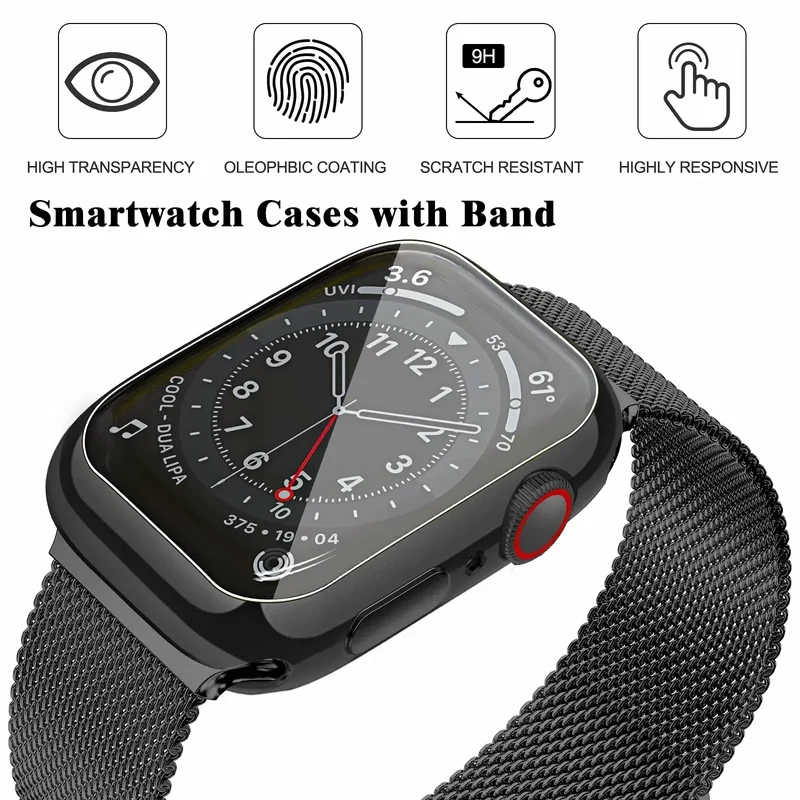 Milanese Mesh Horlogeband Roestvrij Staal Verstelbaar Magnetisch Slot Smartwatch 38-49mm Polsband Accessoire | Sansoti