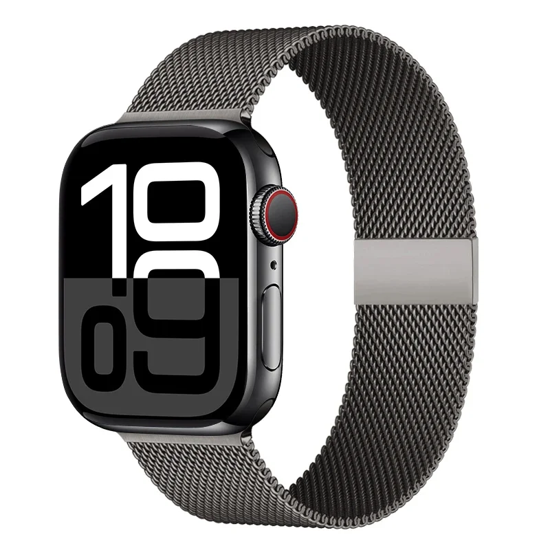 Milanese Mesh Horlogeband Roestvrij Staal Verstelbaar Magnetisch Slot Smartwatch 38-49mm Polsband Accessoire | Sansoti