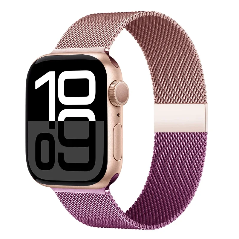 Milanese Mesh Horlogeband Roestvrij Staal Verstelbaar Magnetisch Slot Smartwatch 38-49mm Polsband Accessoire | Sansoti