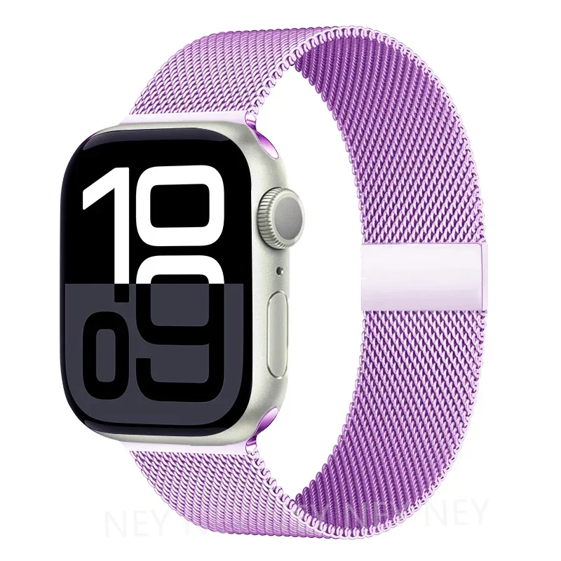 Milanese Mesh Horlogeband Roestvrij Staal Verstelbaar Magnetisch Slot Smartwatch 38-49mm Polsband Accessoire | Sansoti