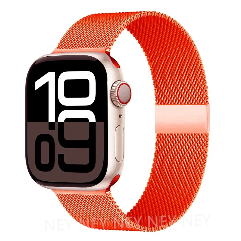 Milanese Mesh Horlogeband Roestvrij Staal Verstelbaar Magnetisch Slot Smartwatch 38-49mm Polsband Accessoire | Sansoti