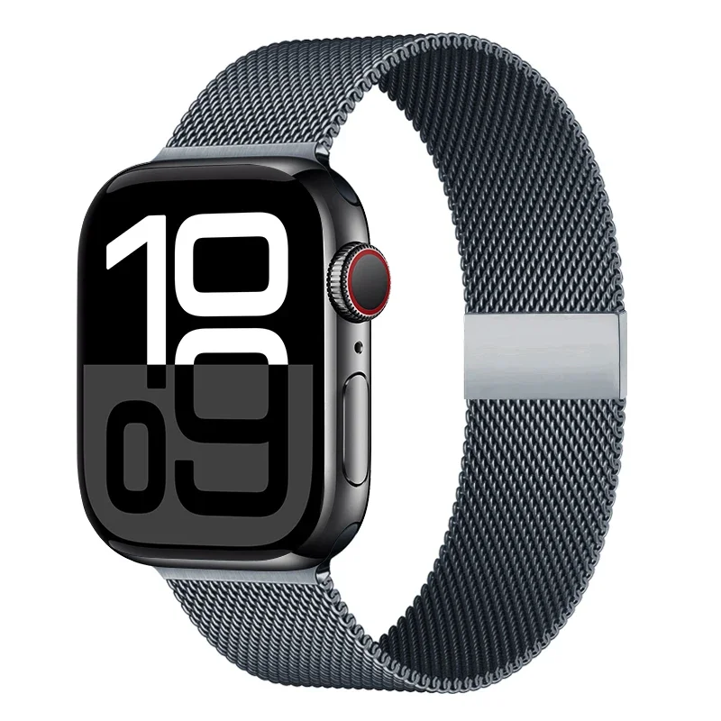 Milanese Mesh Horlogeband Roestvrij Staal Verstelbaar Magnetisch Slot Smartwatch 38-49mm Polsband Accessoire | Sansoti