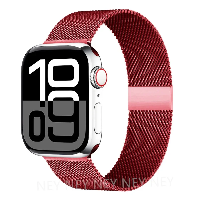 Milanese Mesh Horlogeband Roestvrij Staal Verstelbaar Magnetisch Slot Smartwatch 38-49mm Polsband Accessoire | Sansoti