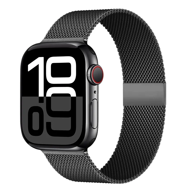 Milanese Mesh Horlogeband Roestvrij Staal Verstelbaar Magnetisch Slot Smartwatch 38-49mm Polsband Accessoire | Sansoti