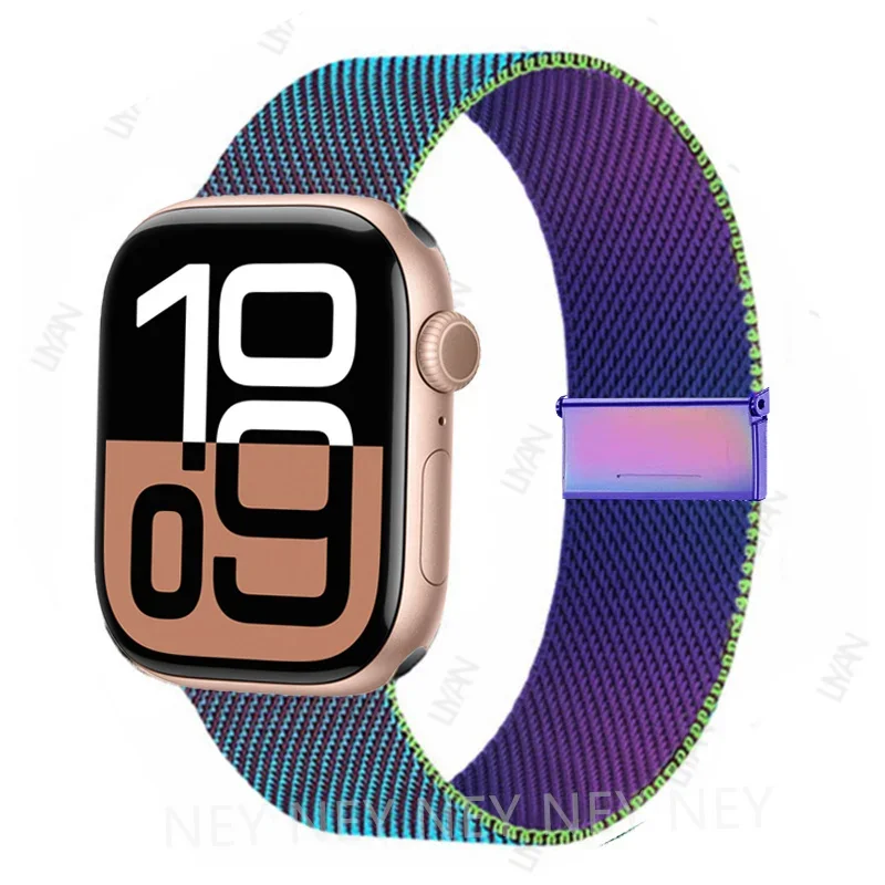 Milanese Mesh Horlogeband Roestvrij Staal Verstelbaar Magnetisch Slot Smartwatch 38-49mm Polsband Accessoire | Sansoti