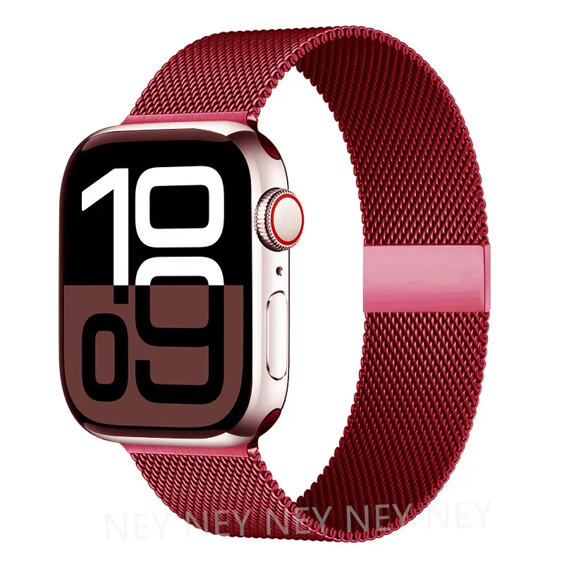 Milanese Mesh Horlogeband Roestvrij Staal Verstelbaar Magnetisch Slot Smartwatch 38-49mm Polsband Accessoire | Sansoti