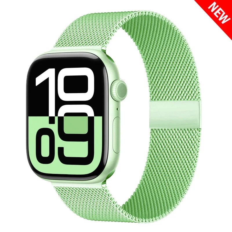 Milanese Mesh Horlogeband Roestvrij Staal Verstelbaar Magnetisch Slot Smartwatch 38-49mm Polsband Accessoire | Sansoti