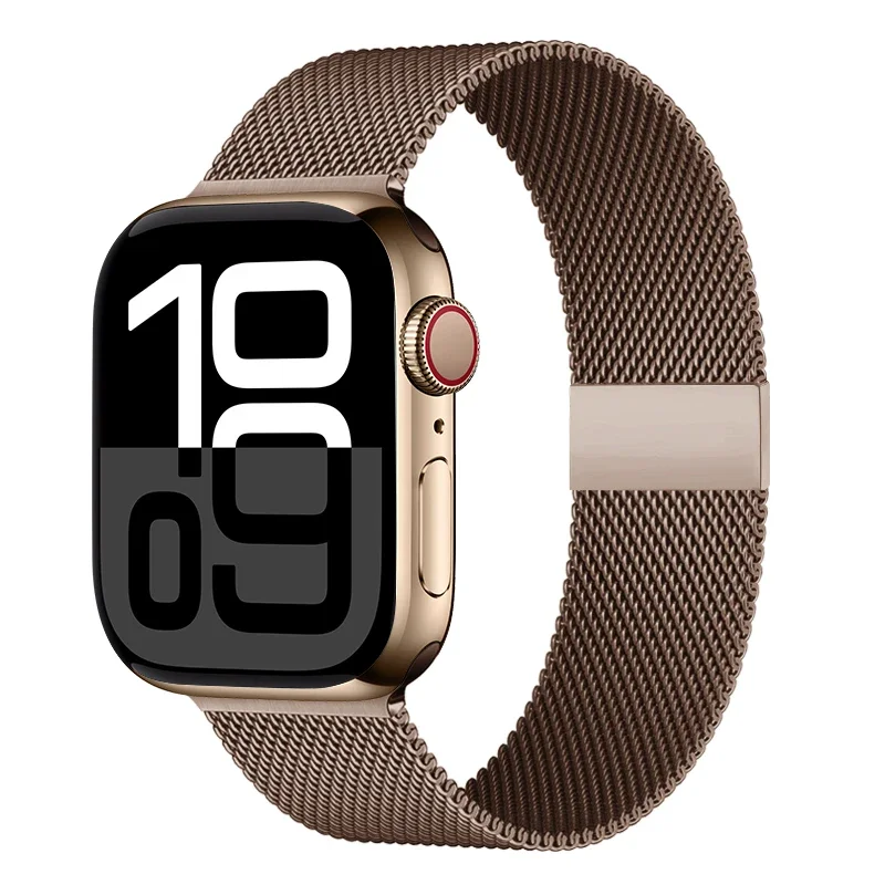 Milanese Mesh Horlogeband Roestvrij Staal Verstelbaar Magnetisch Slot Smartwatch 38-49mm Polsband Accessoire | Sansoti