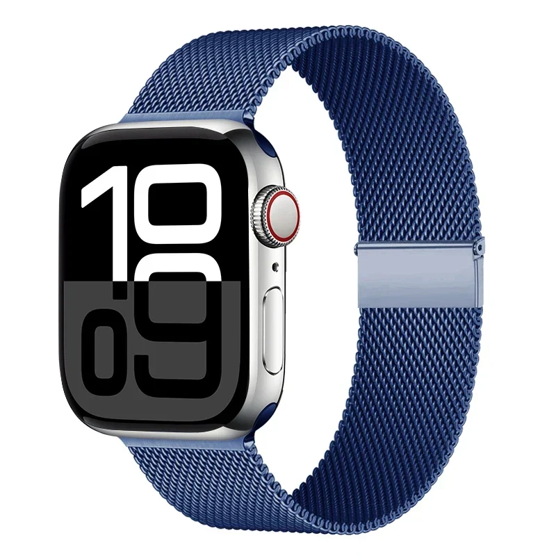 Milanese Mesh Horlogeband Roestvrij Staal Verstelbaar Magnetisch Slot Smartwatch 38-49mm Polsband Accessoire | Sansoti