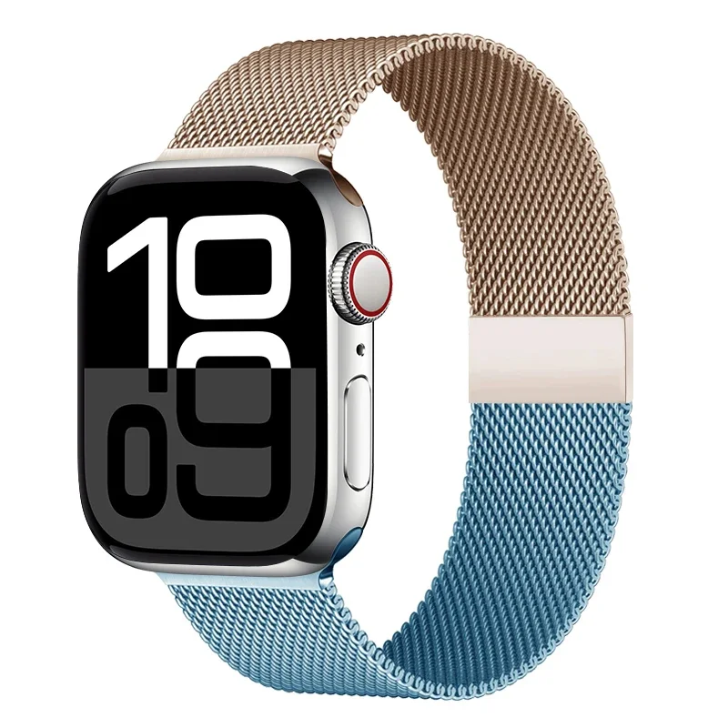 Milanese Mesh Horlogeband Roestvrij Staal Verstelbaar Magnetisch Slot Smartwatch 38-49mm Polsband Accessoire | Sansoti