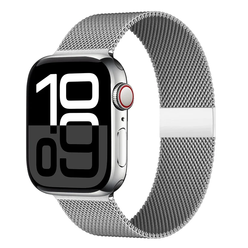 Milanese Mesh Horlogeband Roestvrij Staal Verstelbaar Magnetisch Slot Smartwatch 38-49mm Polsband Accessoire | Sansoti