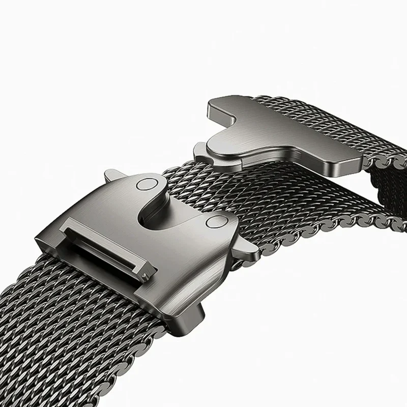 Titanium Milanese Horlogeband voor Smartwatch Zwart Grijs Verstelbaar 38-49mm Unisex Stijlvol Comfortabel | Sansoti