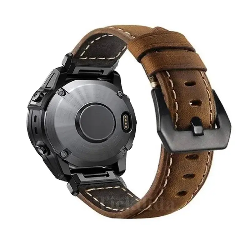 Lederen Smartwatch Bandje 22mm 26mm Verwisselbaar Polsband Snelsluiting Bruin Zwart voor Sporthorloge | Sansoti
