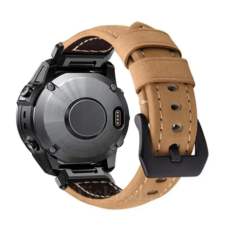 Lederen Smartwatch Bandje 22mm 26mm Verwisselbaar Polsband Snelsluiting Bruin Zwart voor Sporthorloge | Sansoti
