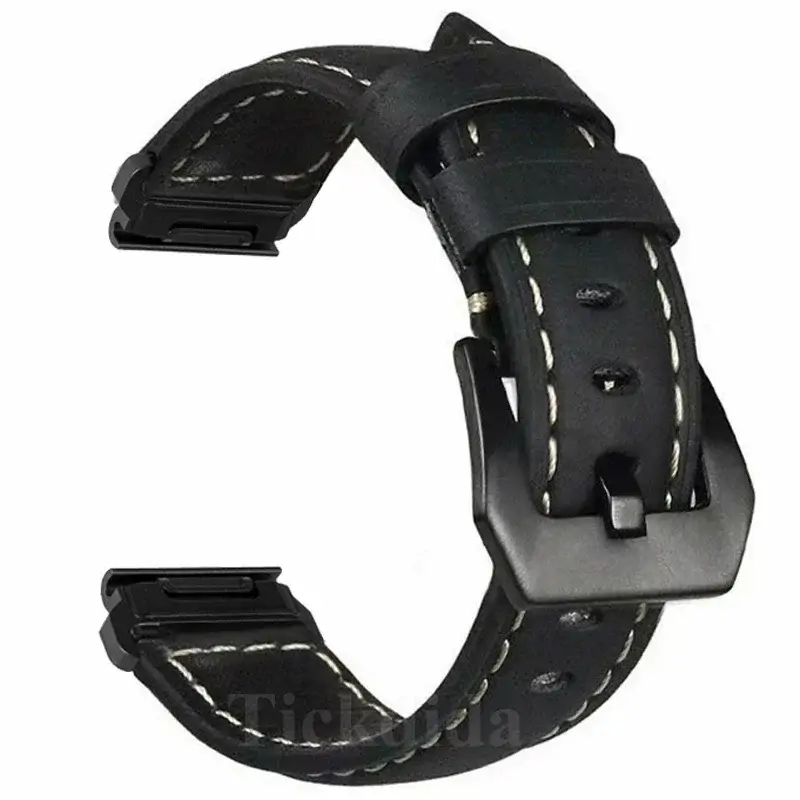 Lederen Smartwatch Bandje 22mm 26mm Verwisselbaar Polsband Snelsluiting Bruin Zwart voor Sporthorloge | Sansoti
