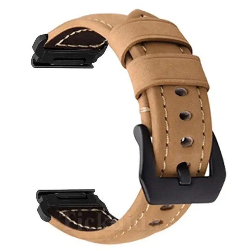 Lederen Smartwatch Bandje 22mm 26mm Verwisselbaar Polsband Snelsluiting Bruin Zwart voor Sporthorloge | Sansoti