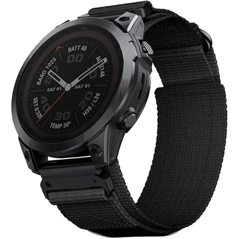Nylon Horlogeband met Snelsluiting 22mm 26mm Smartwatch Polsband Sportief Comfortabel Verstelbaar Ademend | Sansoti