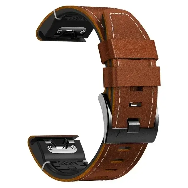Smartwatch Bandje Leer-Siliconen Mix 22mm 26mm Waterdicht QuickFit Horlogeband Sport Dagelijks Gebruik Polsband | Sansoti