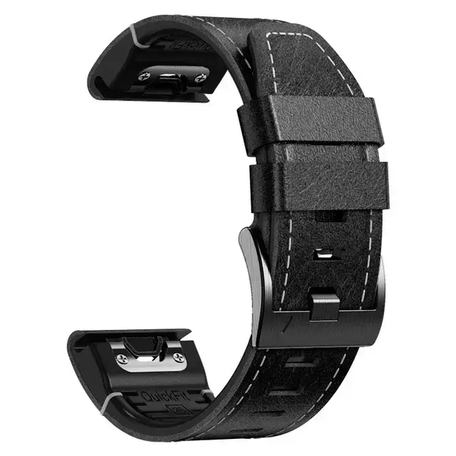 Smartwatch Bandje Leer-Siliconen Mix 22mm 26mm Waterdicht QuickFit Horlogeband Sport Dagelijks Gebruik Polsband | Sansoti