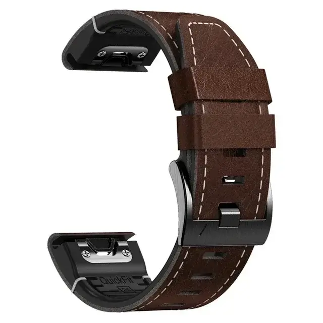 Smartwatch Bandje Leer-Siliconen Mix 22mm 26mm Waterdicht QuickFit Horlogeband Sport Dagelijks Gebruik Polsband | Sansoti