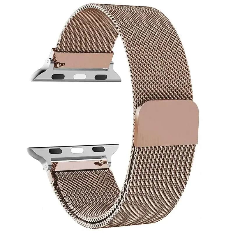 Magnetische Horlogeband Roestvrij Staal Mesh Verstelbaar Polsbandje Smartwatch Accessoire 38-49mm Universeel | Sansoti