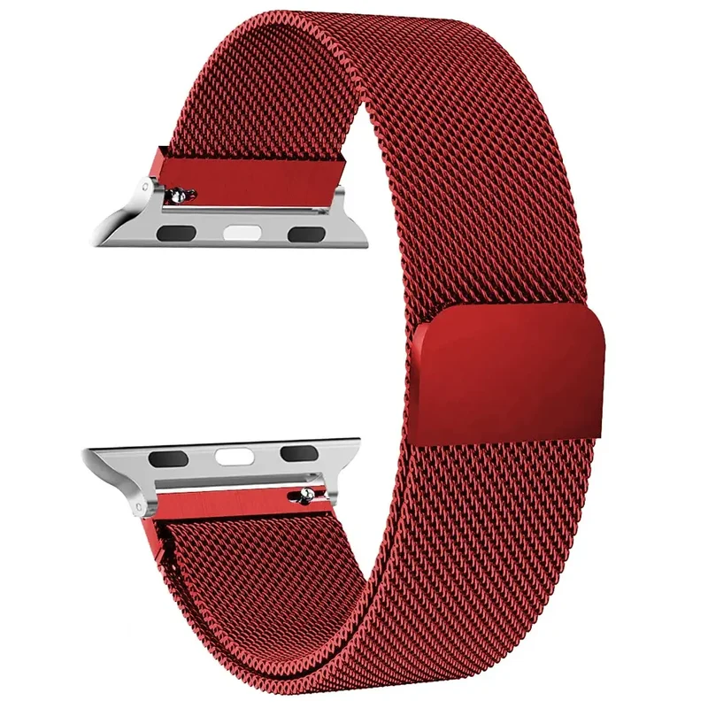 Magnetische Horlogeband Roestvrij Staal Mesh Verstelbaar Polsbandje Smartwatch Accessoire 38-49mm Universeel | Sansoti