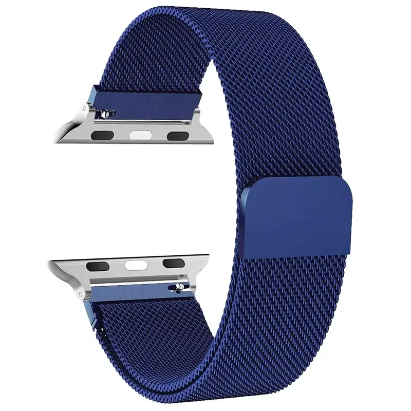 Magnetische Horlogeband Roestvrij Staal Mesh Verstelbaar Polsbandje Smartwatch Accessoire 38-49mm Universeel | Sansoti