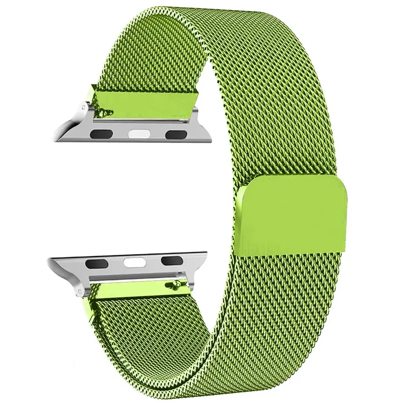 Magnetische Horlogeband Roestvrij Staal Mesh Verstelbaar Polsbandje Smartwatch Accessoire 38-49mm Universeel | Sansoti