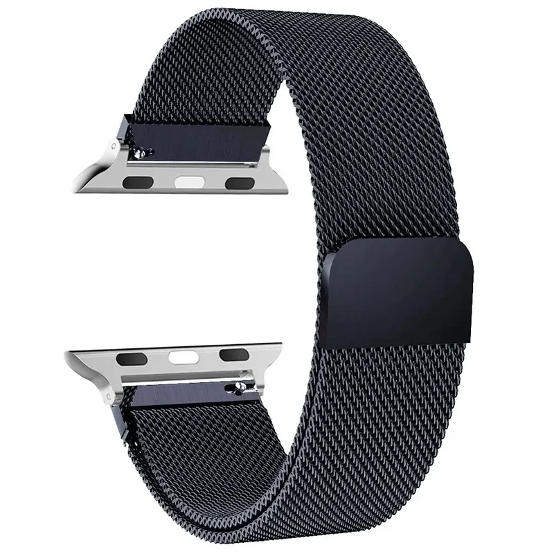 Magnetische Horlogeband Roestvrij Staal Mesh Verstelbaar Polsbandje Smartwatch Accessoire 38-49mm Universeel | Sansoti