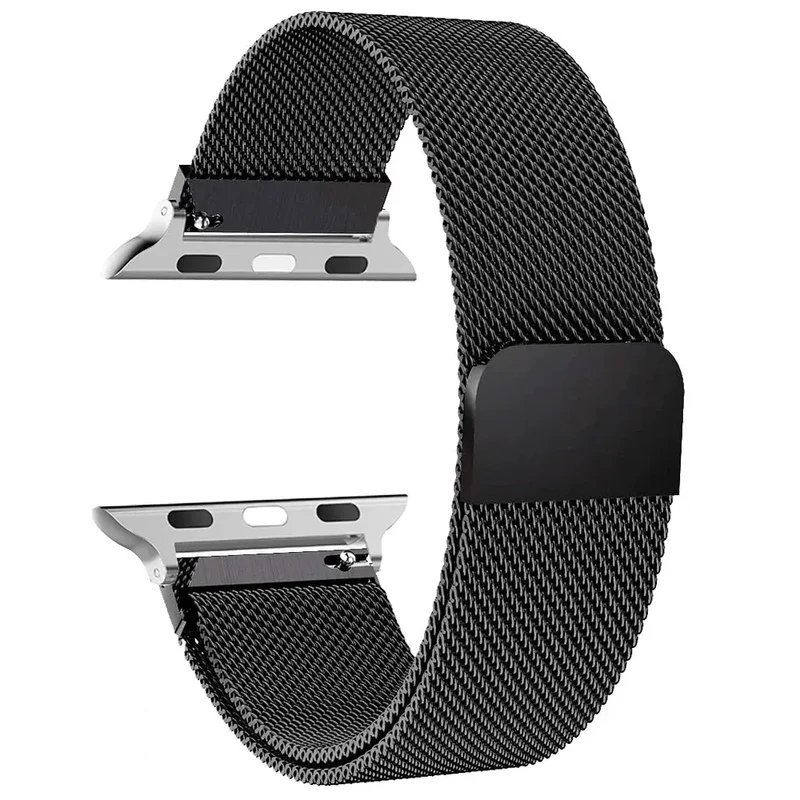 Magnetische Horlogeband Roestvrij Staal Mesh Verstelbaar Polsbandje Smartwatch Accessoire 38-49mm Universeel | Sansoti