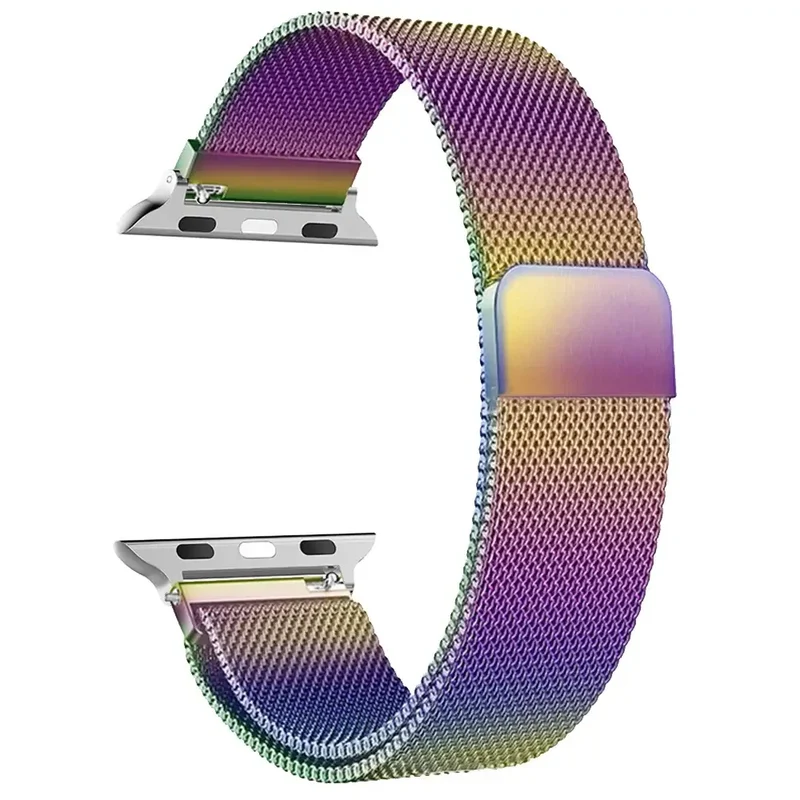 Magnetische Horlogeband Roestvrij Staal Mesh Verstelbaar Polsbandje Smartwatch Accessoire 38-49mm Universeel | Sansoti
