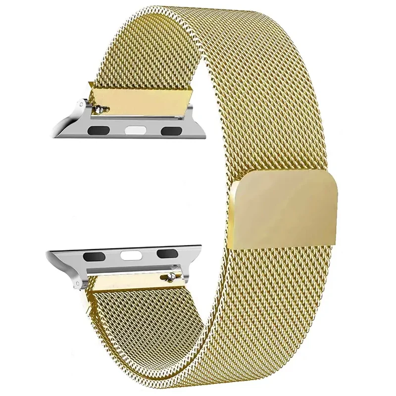 Magnetische Horlogeband Roestvrij Staal Mesh Verstelbaar Polsbandje Smartwatch Accessoire 38-49mm Universeel | Sansoti