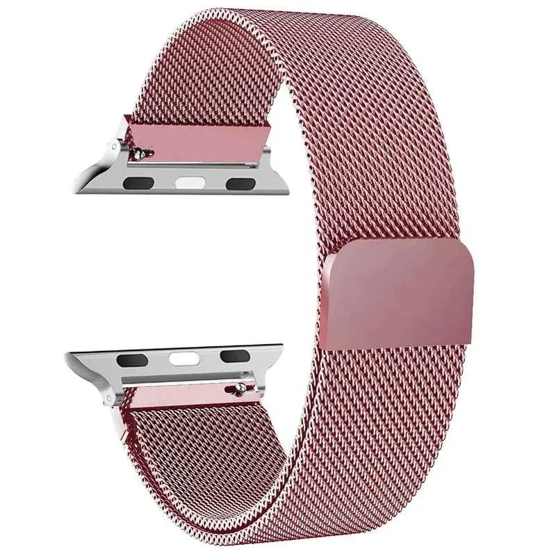 Magnetische Horlogeband Roestvrij Staal Mesh Verstelbaar Polsbandje Smartwatch Accessoire 38-49mm Universeel | Sansoti