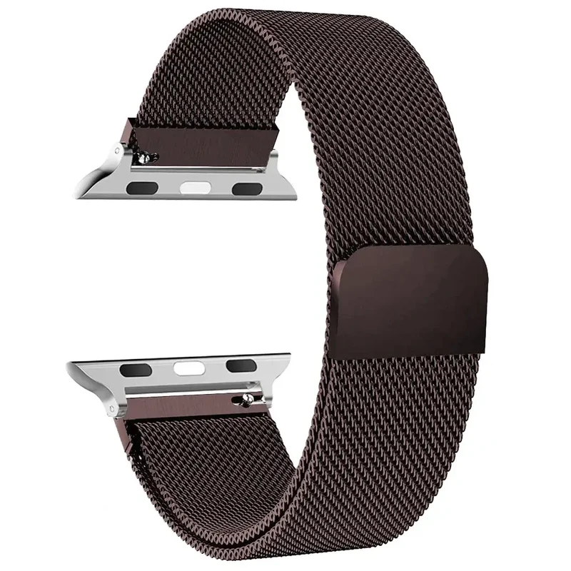 Magnetische Horlogeband Roestvrij Staal Mesh Verstelbaar Polsbandje Smartwatch Accessoire 38-49mm Universeel | Sansoti