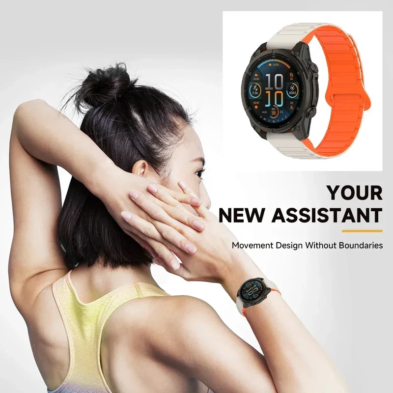 Magnetische Siliconen Smartwatch Band 20mm 22mm 26mm Verstelbaar Sportarmband Waterdicht Comfortabel Horloge | Sansoti