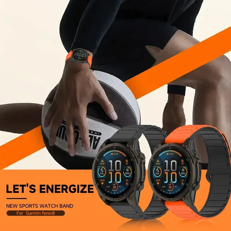 Magnetische Siliconen Smartwatch Band 20mm 22mm 26mm Verstelbaar Sportarmband Waterdicht Comfortabel Horloge | Sansoti